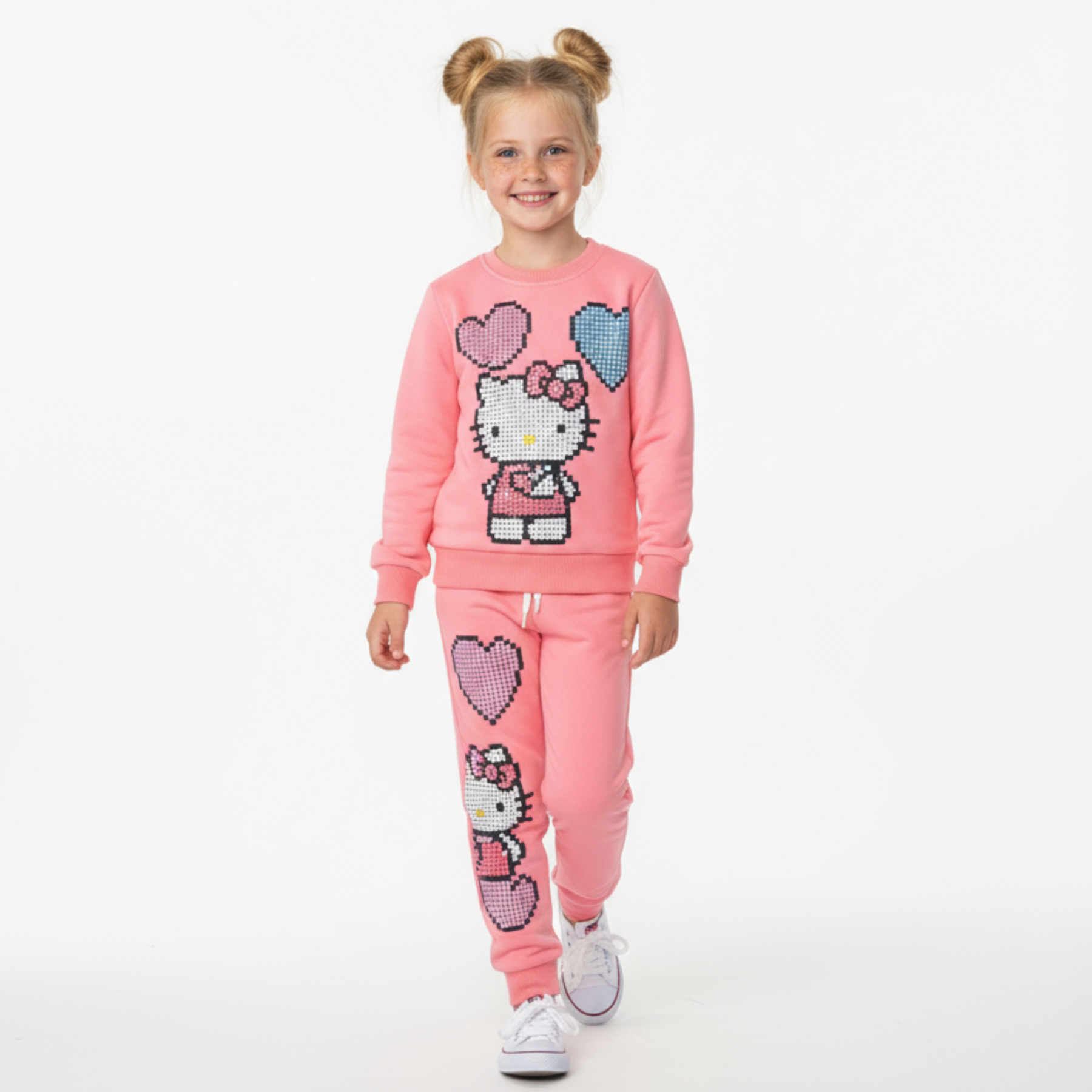 Kitty Cat Girls Casual Set-1