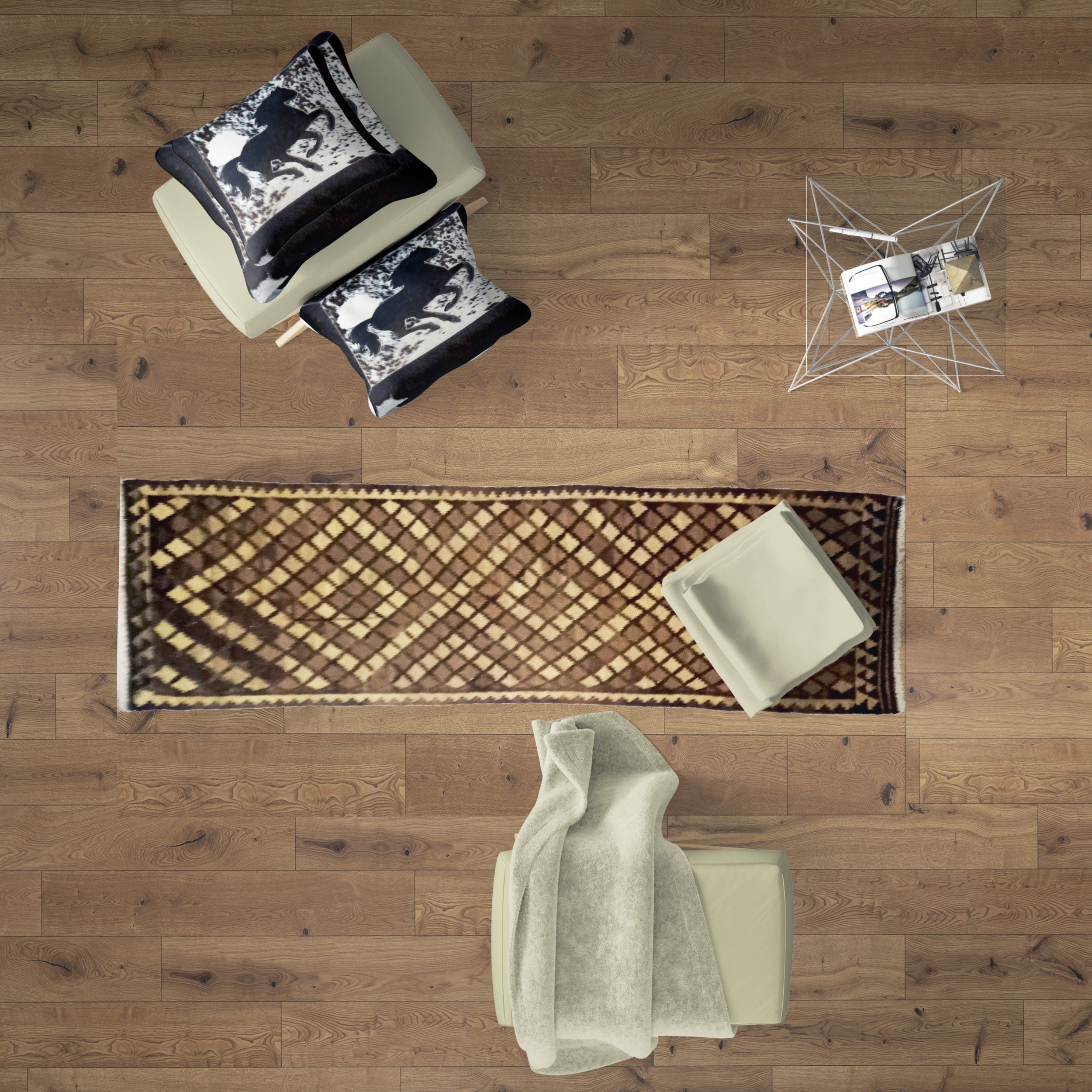 kilim Zig Zaged pattern runner