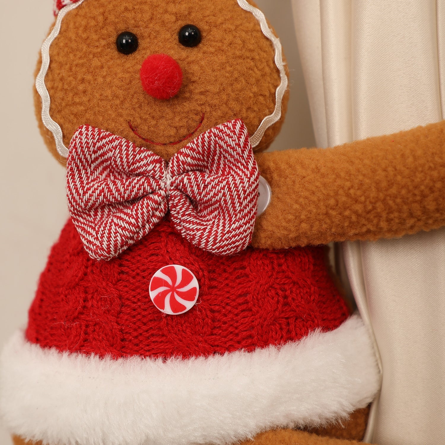 Gingerbread Man Christmas Window Curtain Decoration
