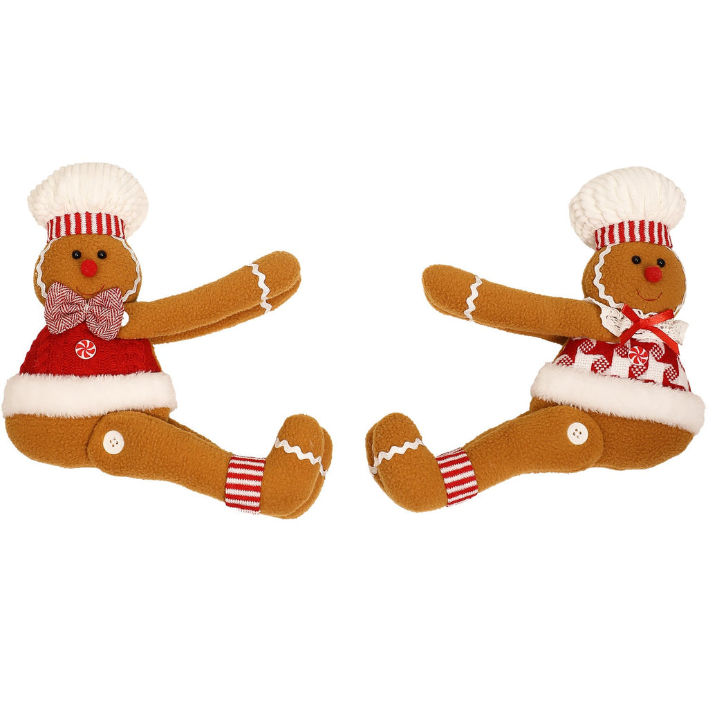 Gingerbread Man Christmas Window Curtain Decoration