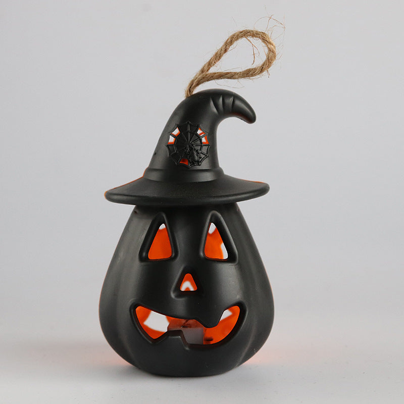 Halloween 4 pieces Set Handheld Horror Decorative Skull Candle Light