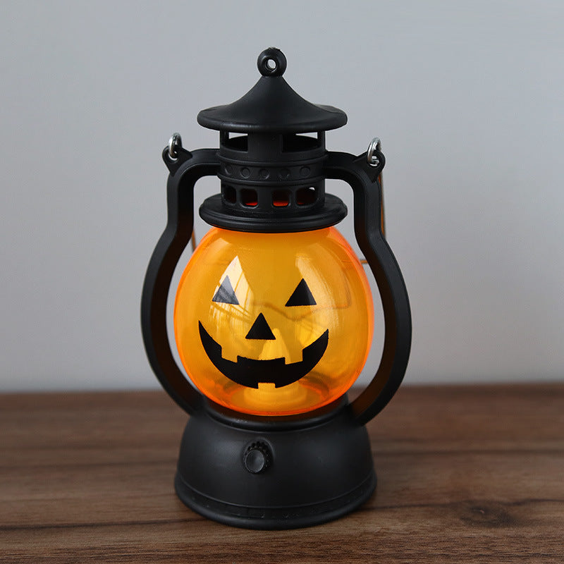 Halloween Vintage Hanging Oil Lamp Pumpkin Light 4pc