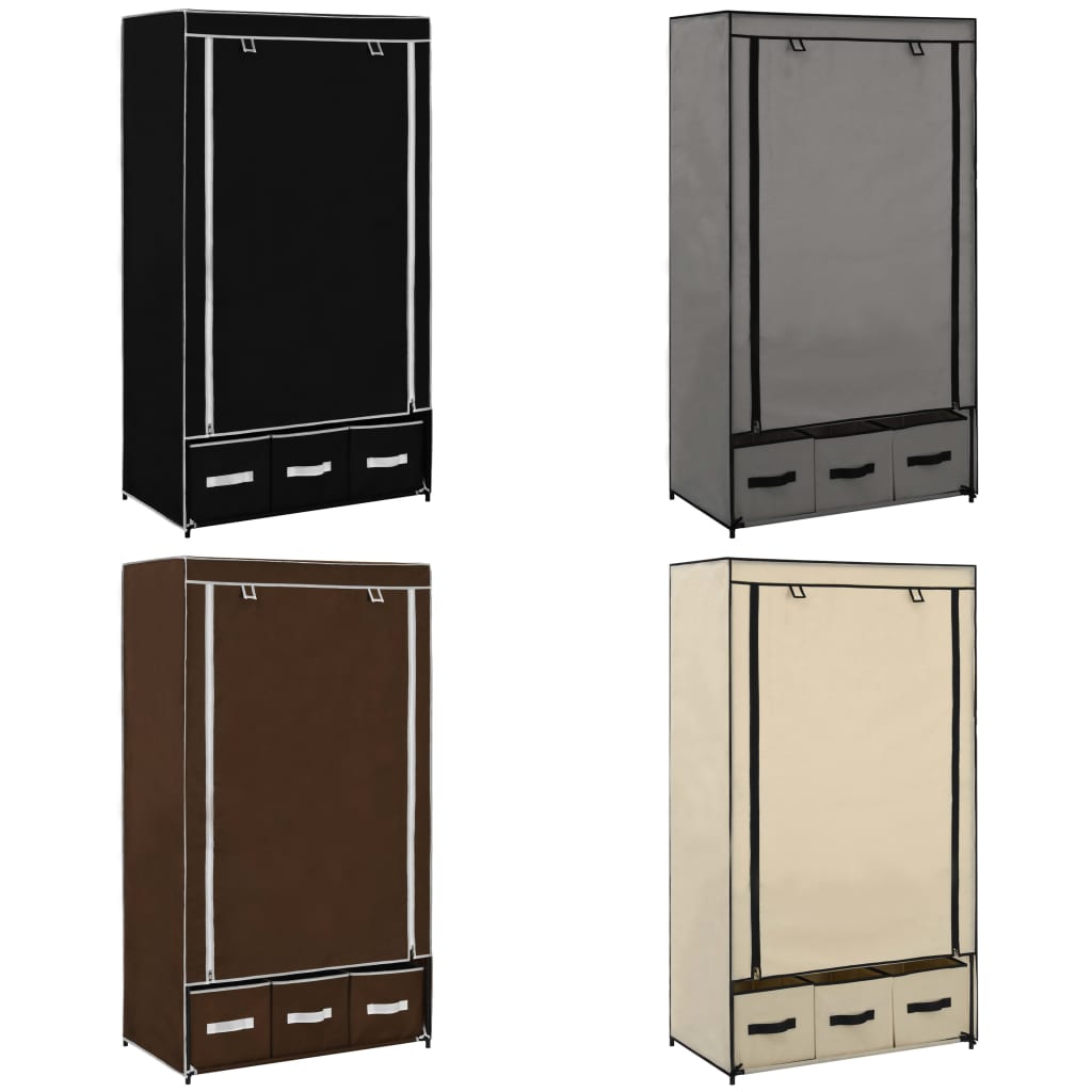 vidaXL Clothing Rack Portable Wardrobe Closet Clothes Storage Organizer Fabric